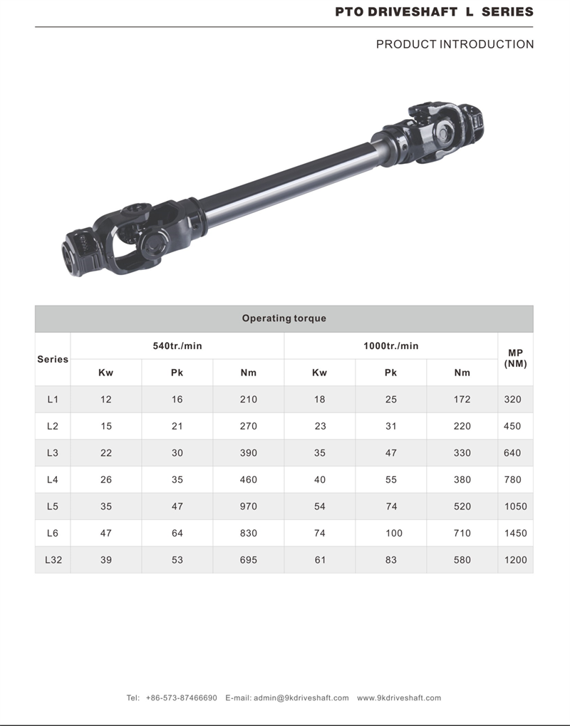 Factory Price PTO Driveshaft T Series with Lemon Tube for General Agricultural Mechanical Parts