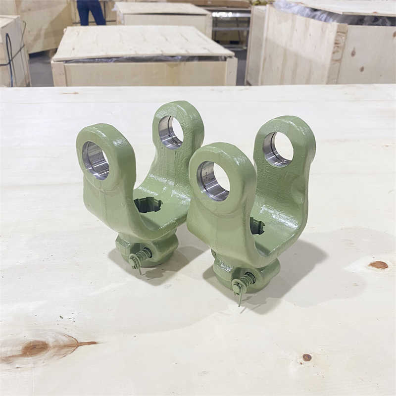Zhejiang Jiukai Raydafon Drive Shaft PTO 8.05.01B Double Push Pin Spline Yoke Green Spraying for Agricultural Machinery