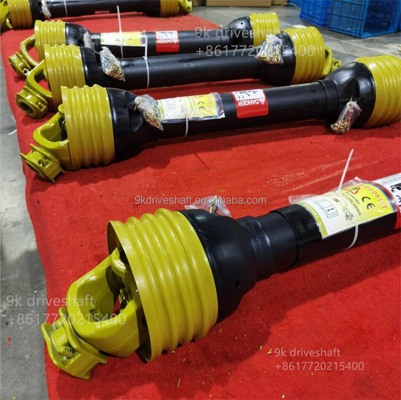 S13-1100MM Yellow  PTO Shaft with Flange Plate Star Tube,Customer Made Length
