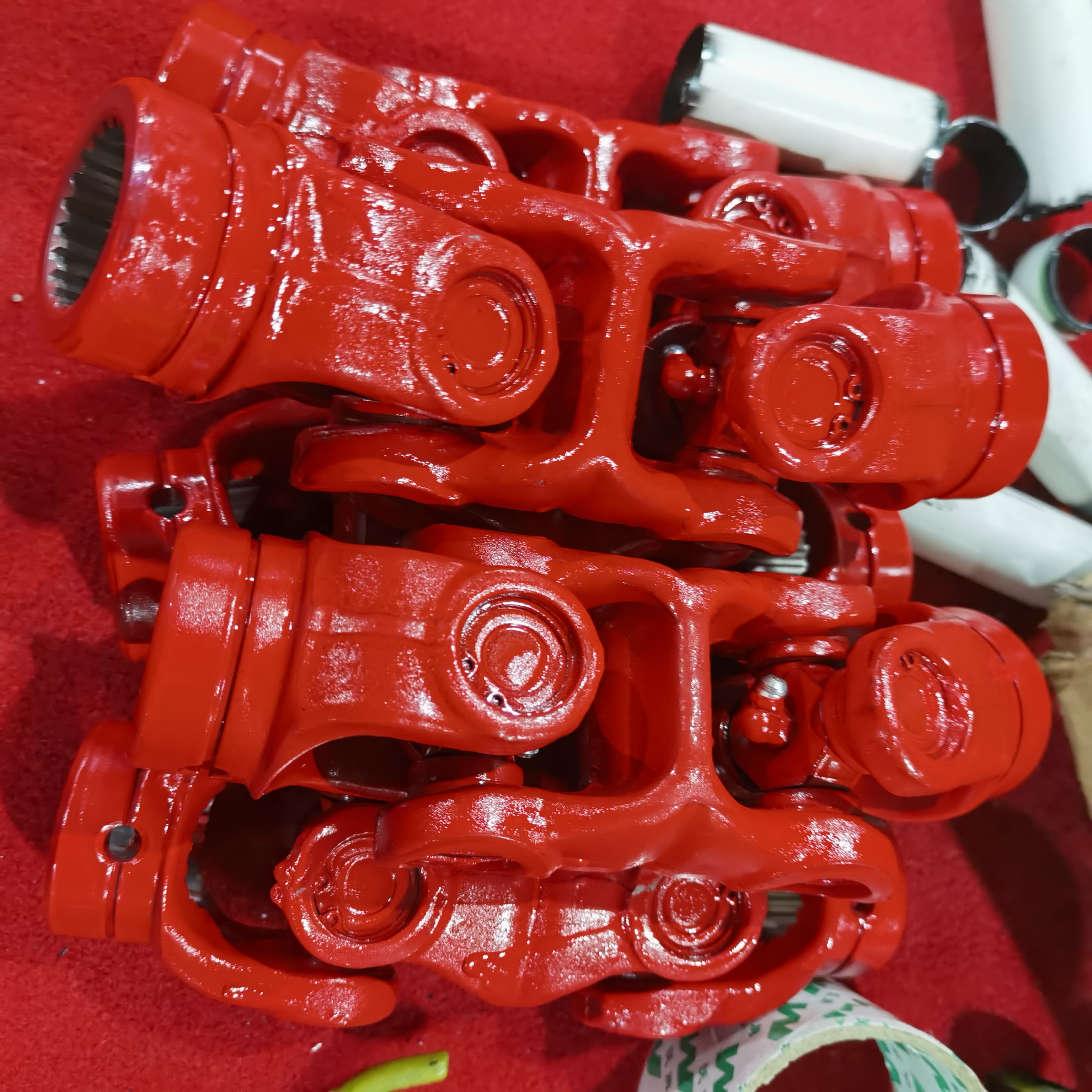 Red Spraying 23.8*61 Tractor Parts Pto Drive Shaft Double Joint Torque Limiter for Power Mower