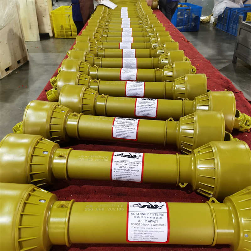Yellow Straight Safety Shield Tractor Attachments and Implements  05B 800mm PTO Shaft Spline Yoke Z6
